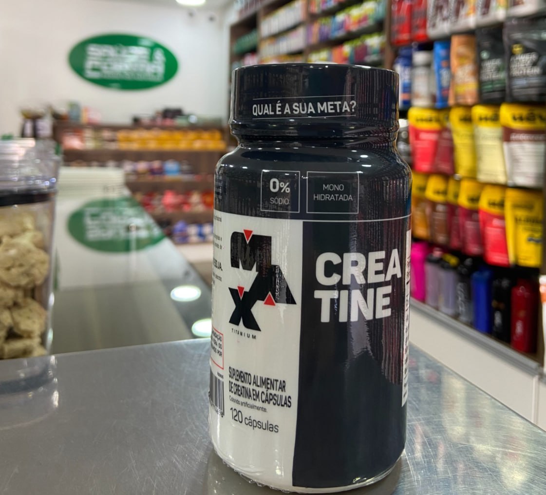 💪 Creatina Max Titanium Em Cápsula Sem sabor de 120un