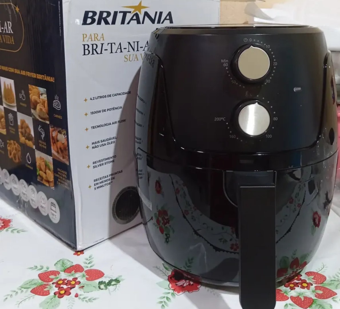 ♨️ Air Fryer Britânia 4,2L Silverstone 1500W 127V