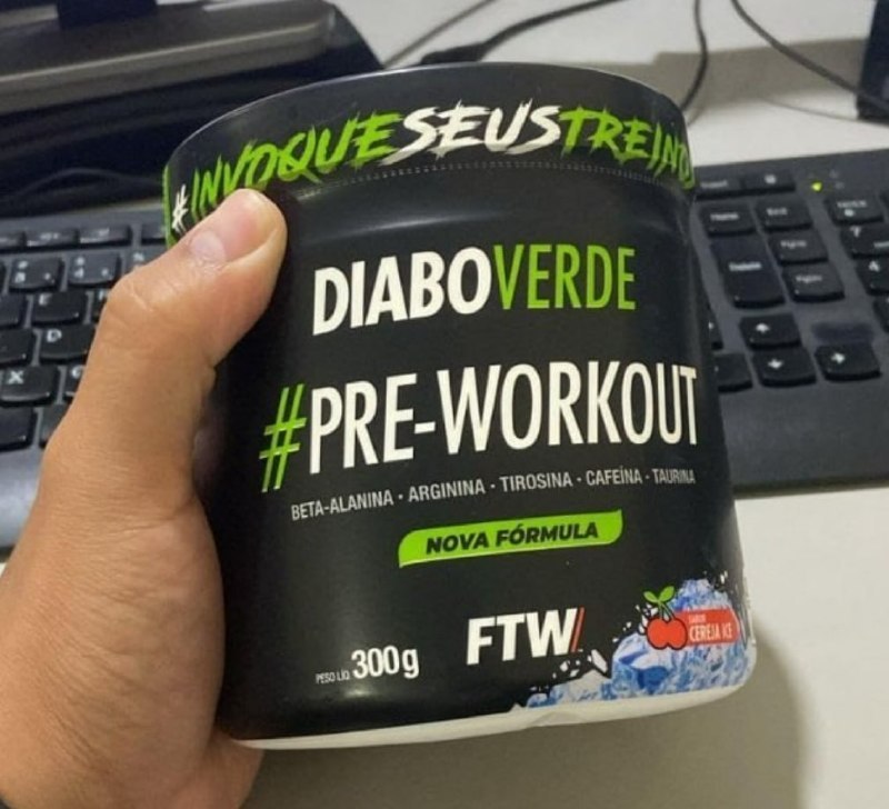 💪 FTW Pré-Treino Diabo Verde 300g - Cereja Ice