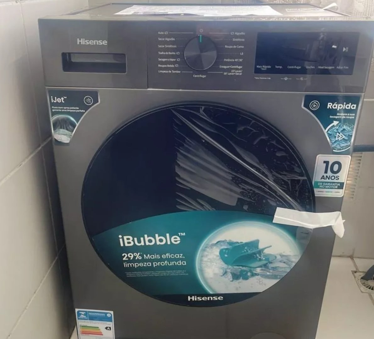 💧 Lava e Seca Hisense 11kg WD1I11 Inverter Titânio