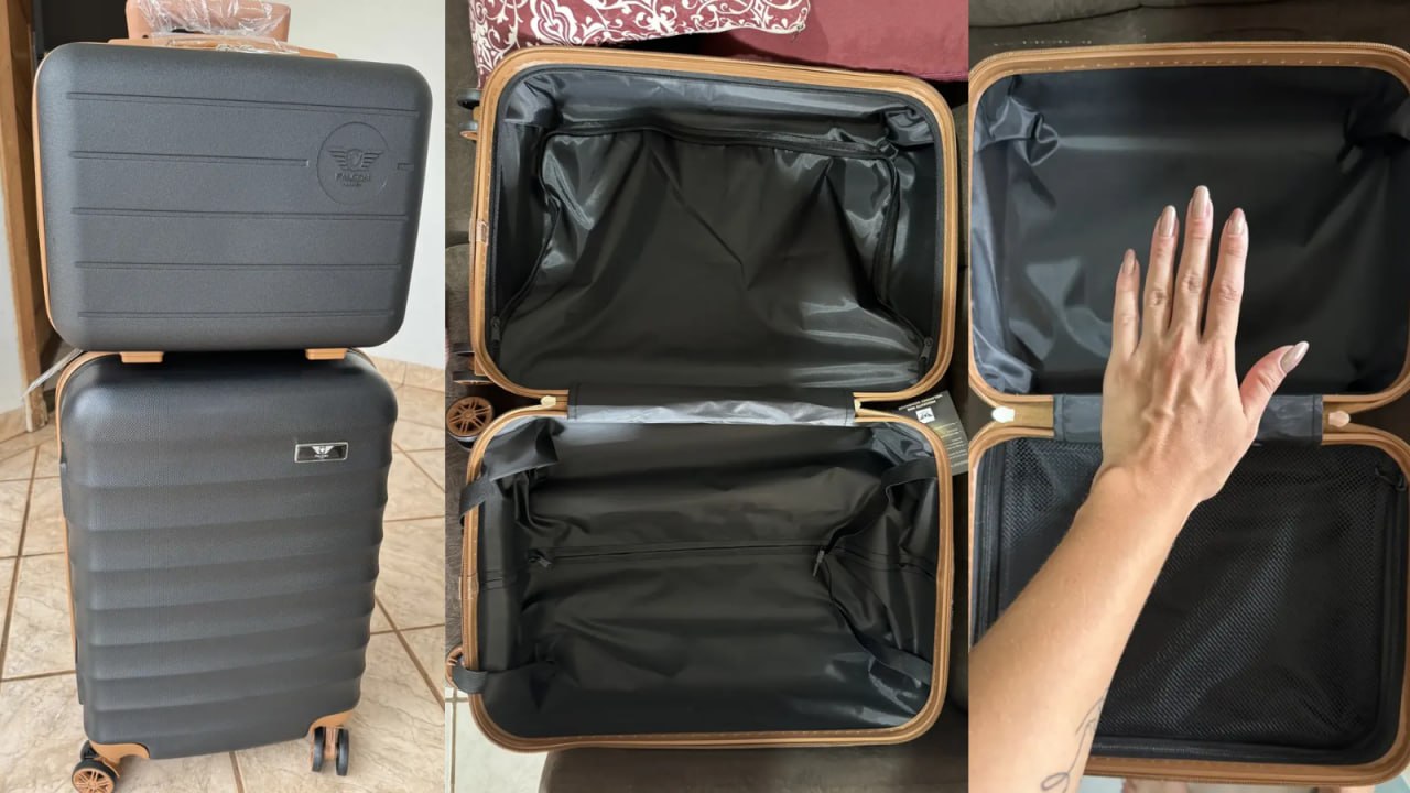 🧳 Kit Mala de Viagem Bordo 10kg ABS + Frasqueira
