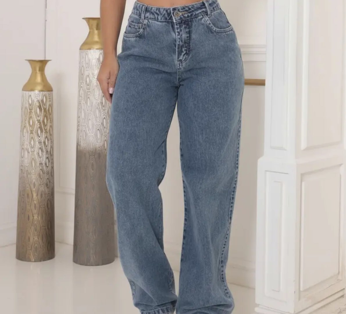👖 Calça Jeans Wide Leg Cintura Alta Stillge