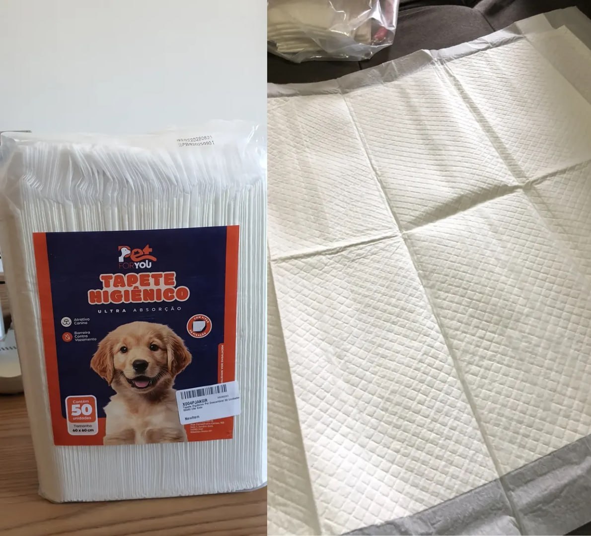 🐕 Tapete Higiênico Pet 50 Unidades Descartável