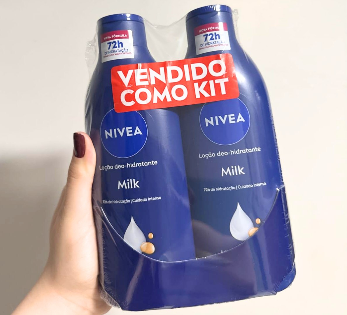 🧴 Kit Loção Hidratante Corporal Nivea Milk 400ml - 2 unidades