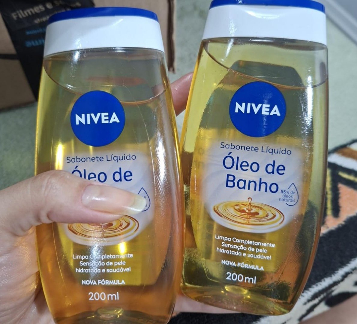 🧴 KIT 2 unid. NIVEA Sabonete Líquido Óleo de Banho 200ml