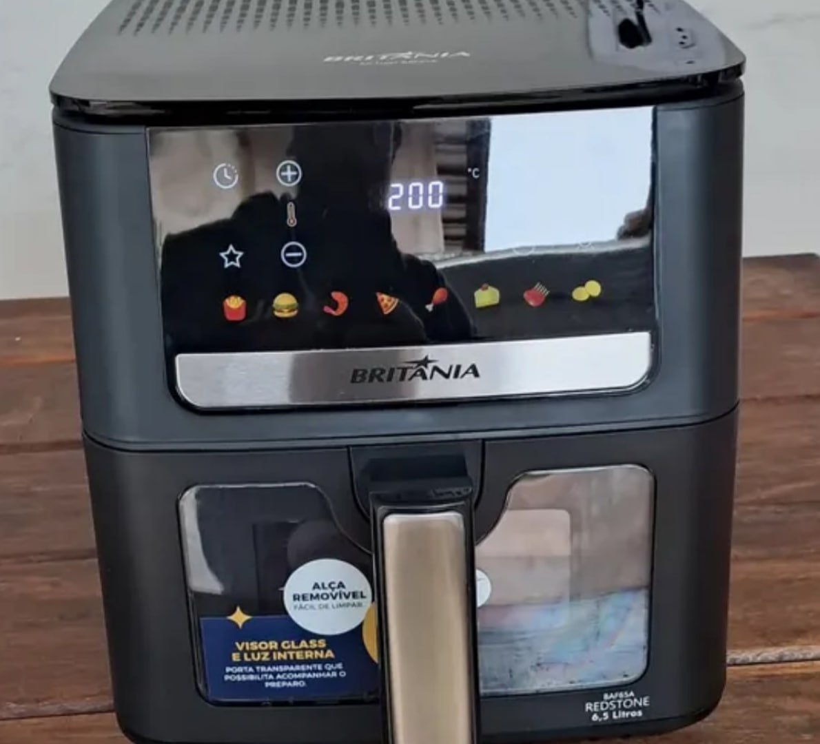 🍟 Air Fryer Britânia 6,5L 1700W Redstone