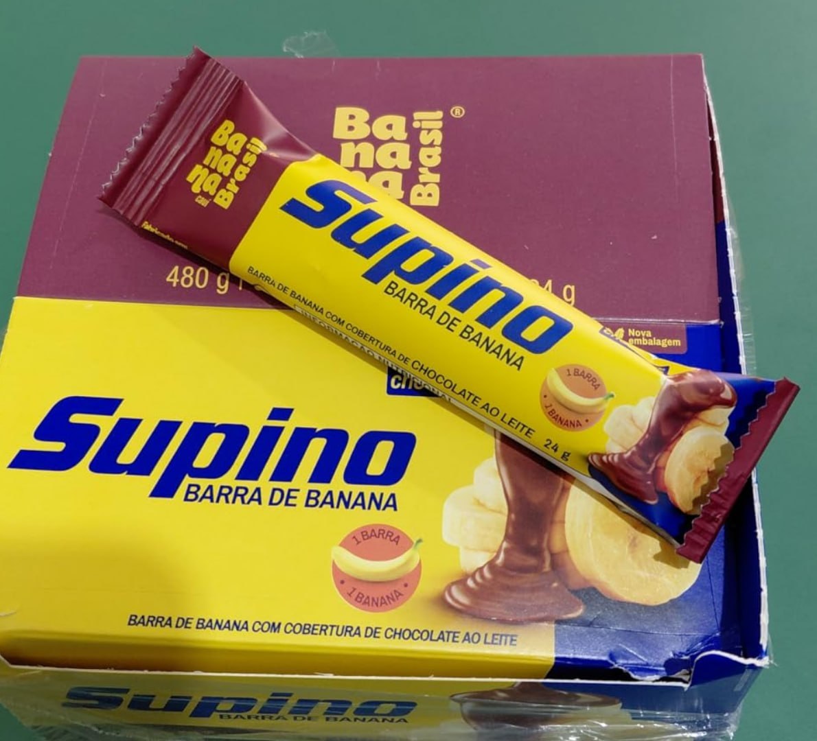 💪 Barra Supino Original Ao Leite 20 Unidades Banana Brasil