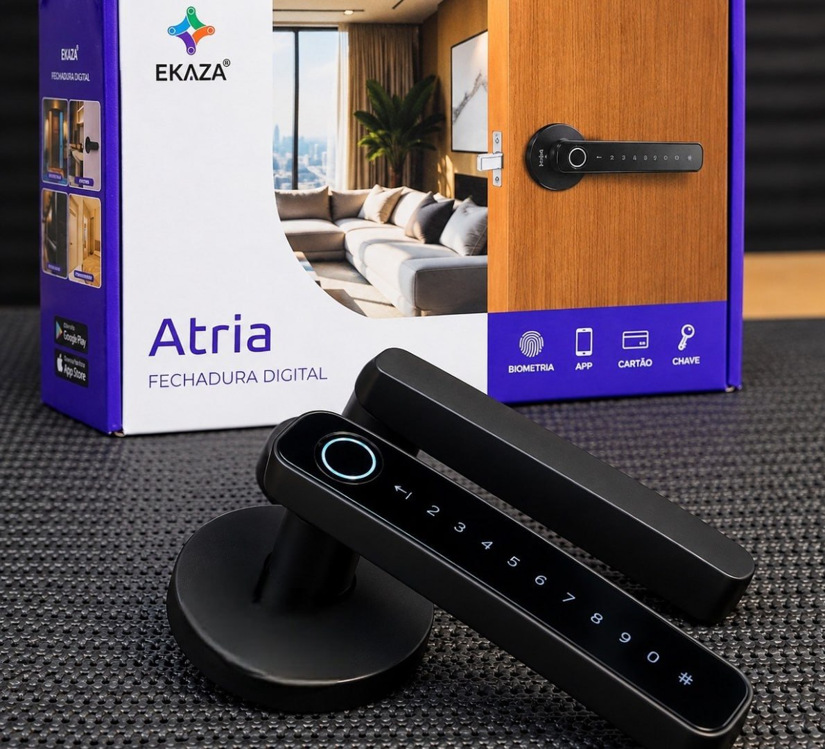 👆 Fechadura Digital Biométrica Inteligente Ekaza Atria