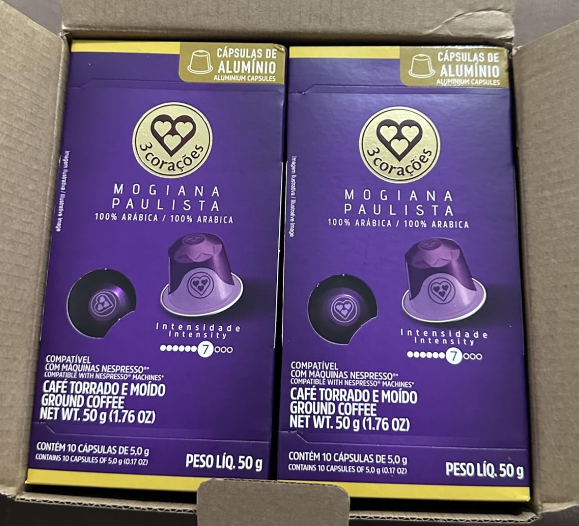 ☕️ 3 Corações Mogiana Paulista, Compatíveis com Nespresso - 10 cápsulas