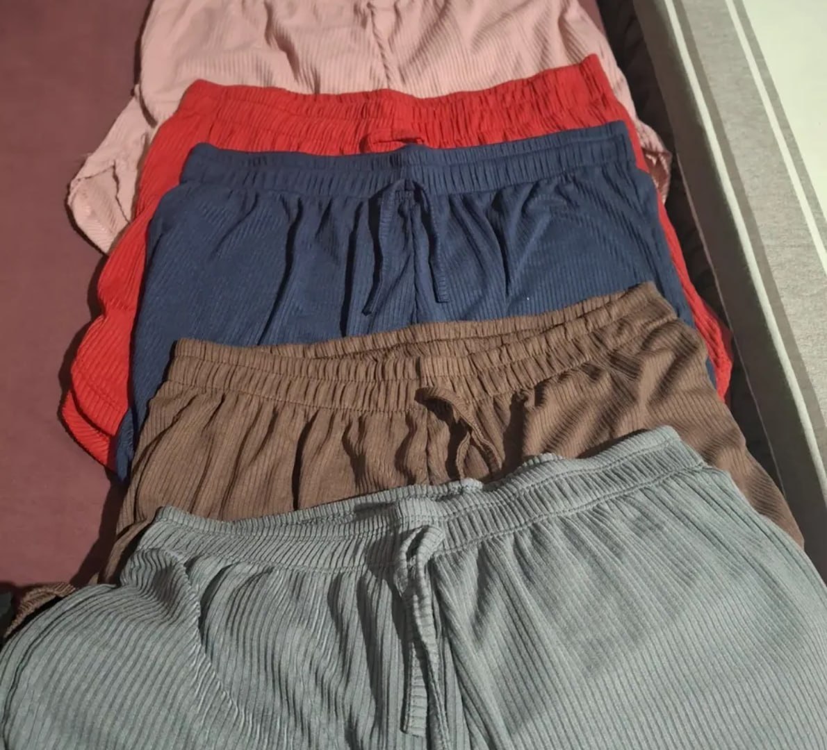 🩳 Kit 5 Shorts Malha Canelada Moda Praia