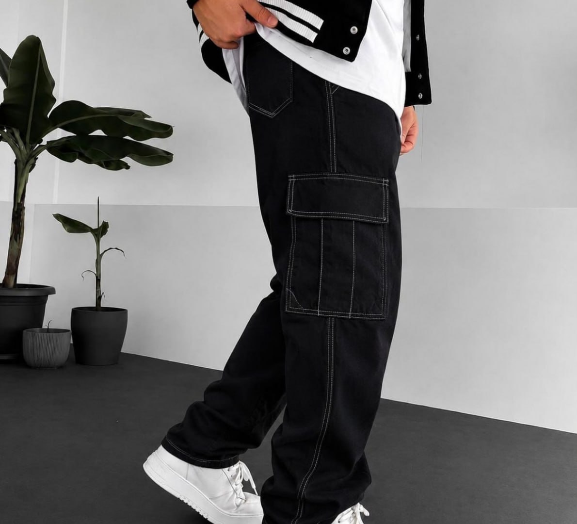 👖 Calça Cargo  Básica Sarja