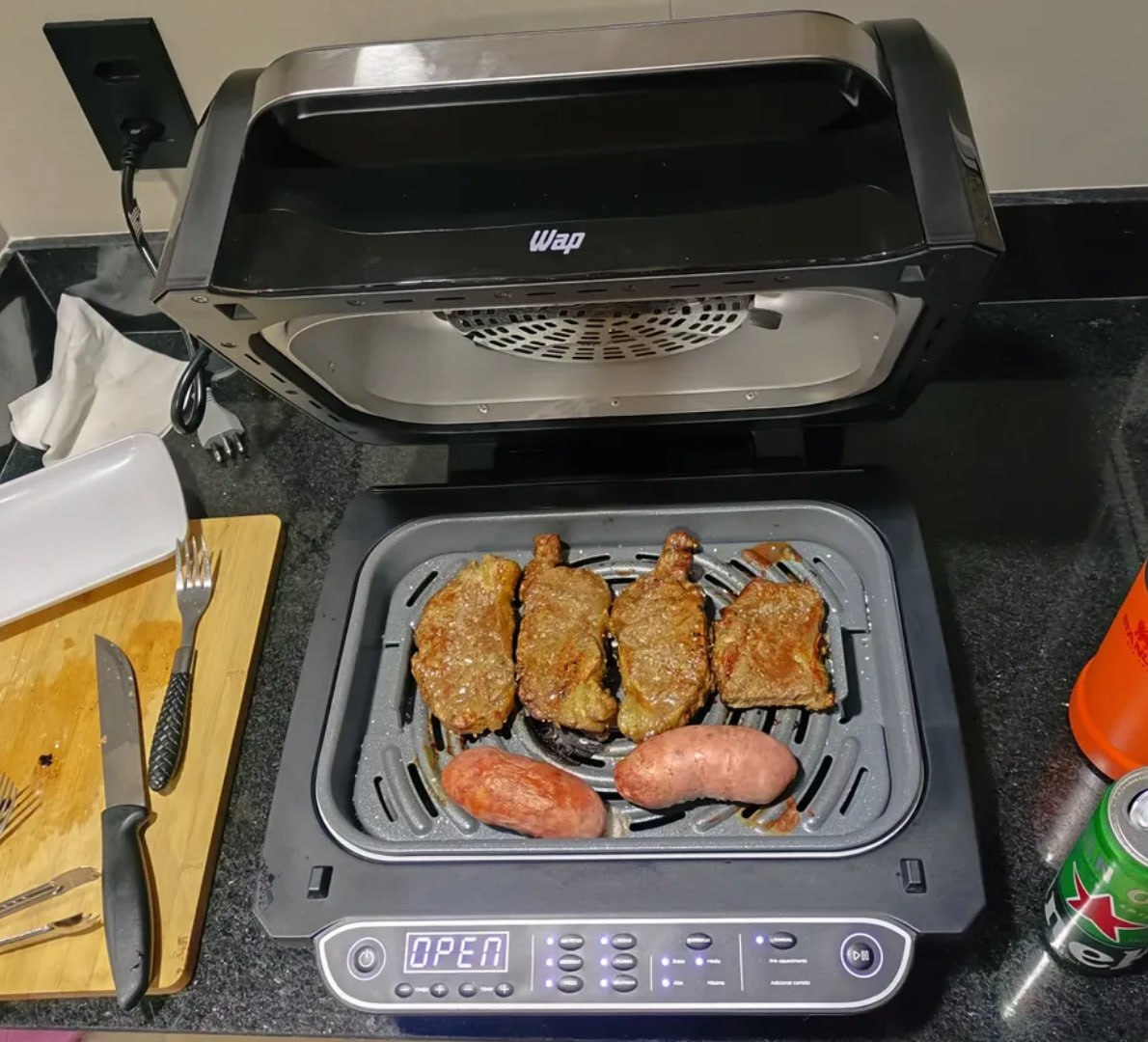 ♨️ Fritadeira Elétrica Air Fryer 8 Em 1 WAP Barbecue 127V