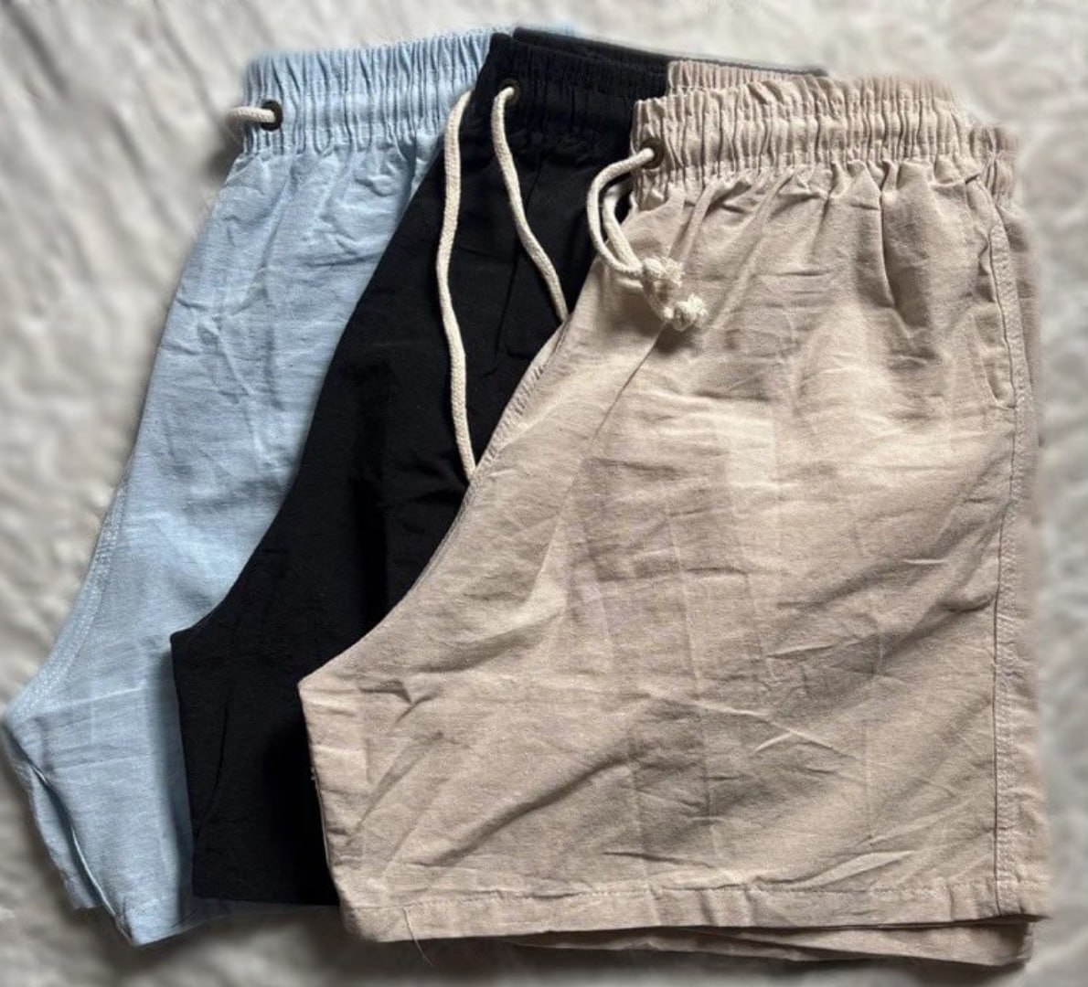 🩳 Kit com 3 Shorts Mauricinho Linho