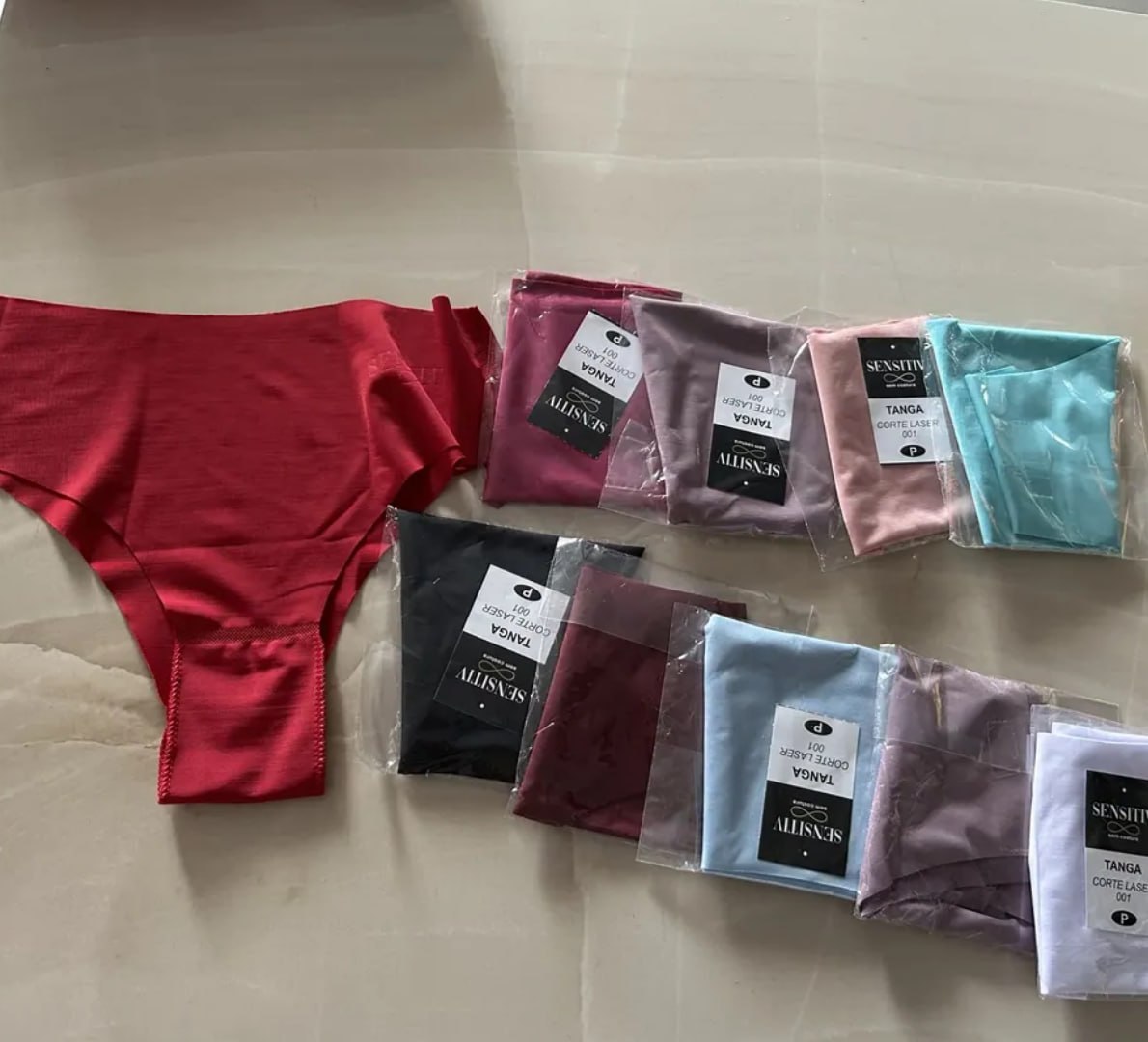 ✅ Kit 10 Calcinhas Tanga Sem Costura