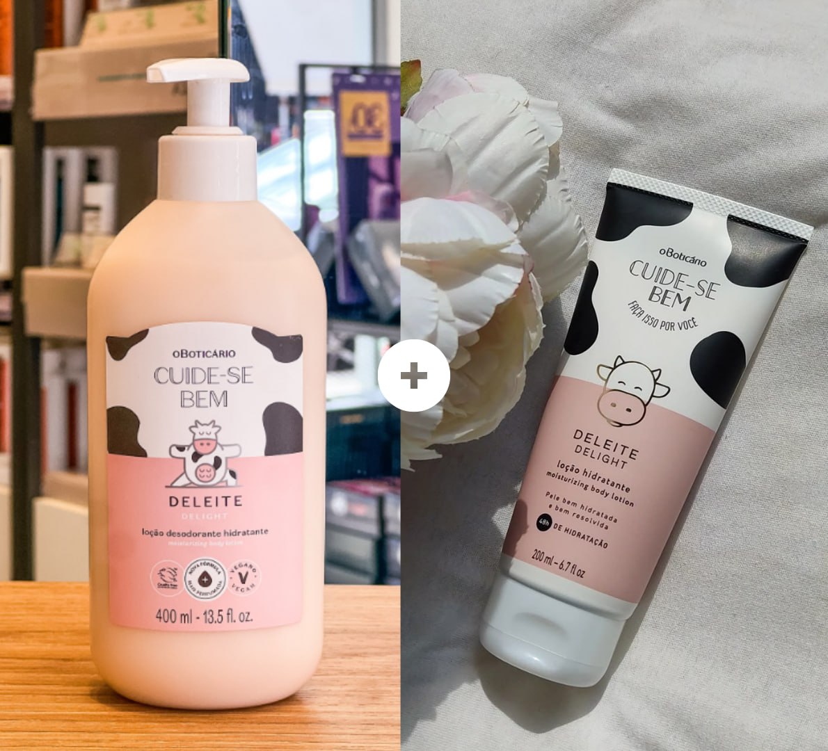 𧓠Combo Cuide-se Bem Deleite: Loção 400ml + Loção 200ml