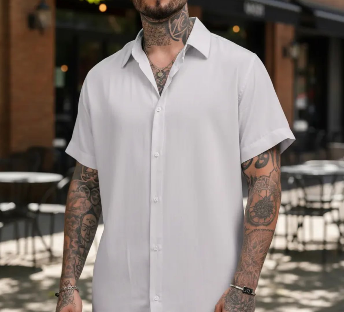 👕 Camisa Manga Curta Social