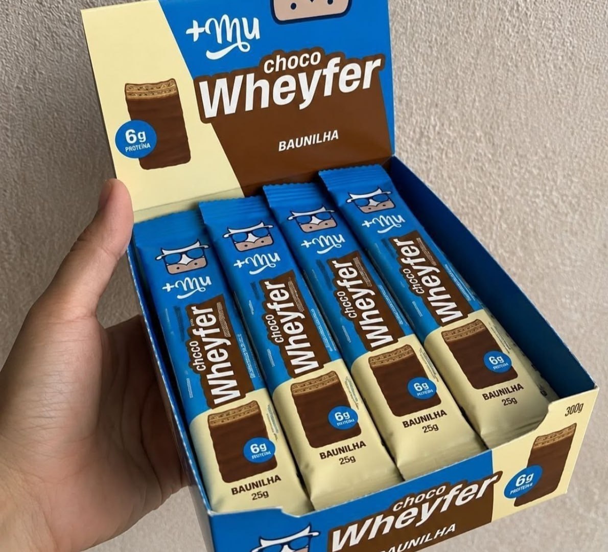💪 +Mu Chocowheyfer Proteico Baunilha - 12 unidades, 6g de proteína
