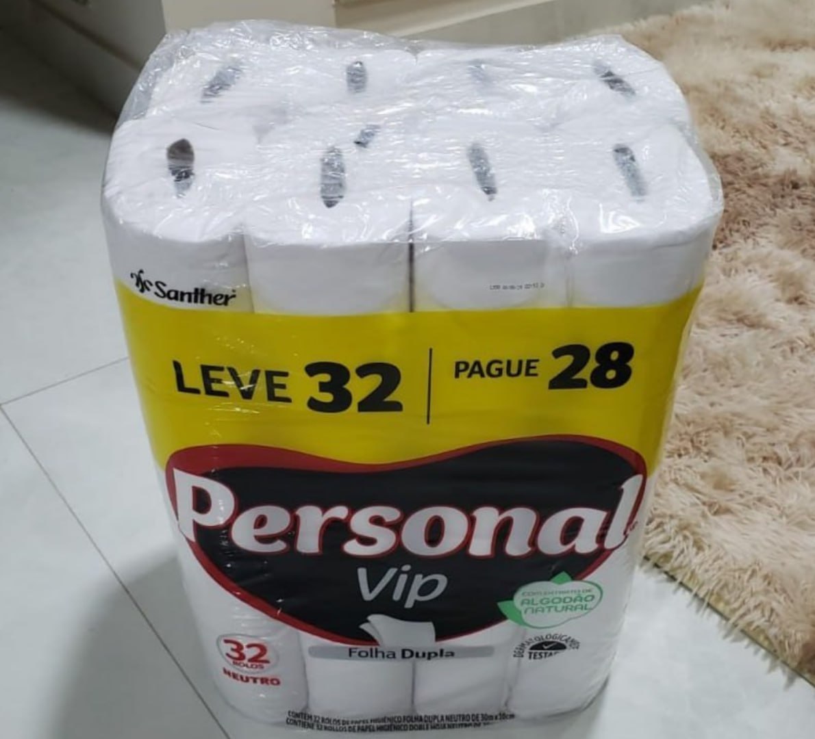 🧻 Personal Papel Higiênico VIP Folha Dupla 32 rolos de 30M
