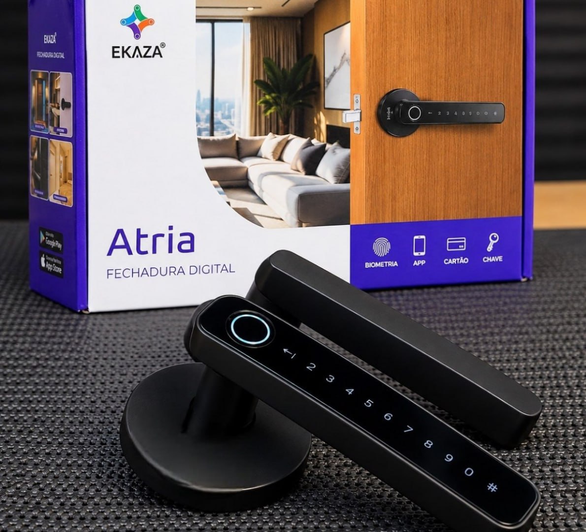 👆 Fechadura Digital Biométrica Inteligente Ekaza Atria