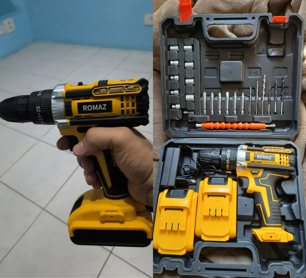 🔩 Parafusadeira Furadeira Impacto Sem Fio 2 Baterias