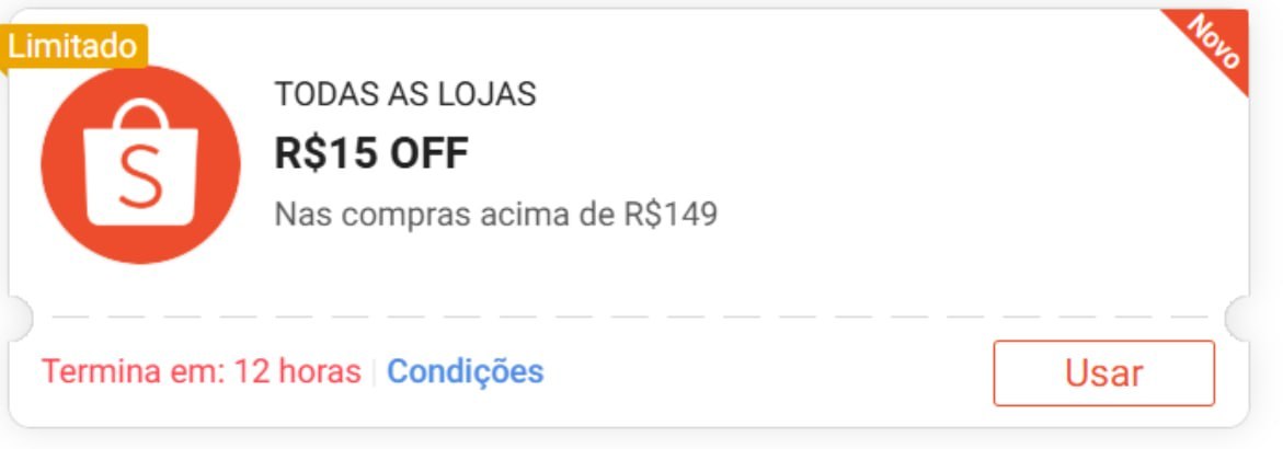 🚨 NOVO CUPOM SHOPEE 🚨