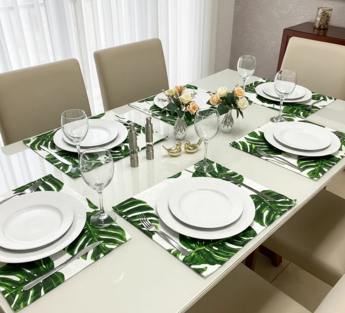 🍽 Jogo Americano Retangular 8 Lugares