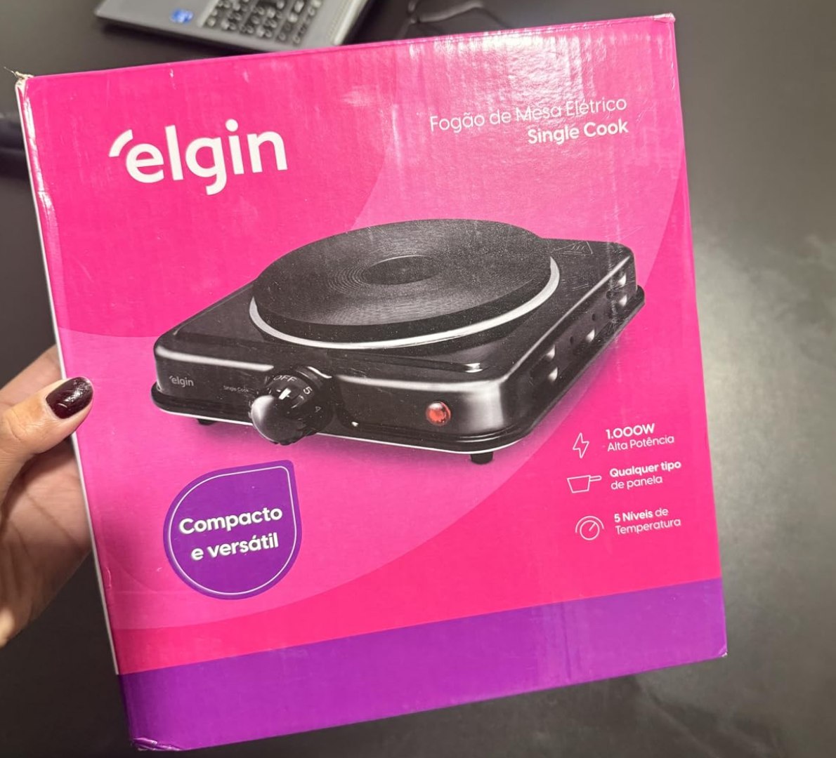 ♨️ Fogão Elétrico Portátil Cooktop Elgin Single Cook 1 Boca - 110V