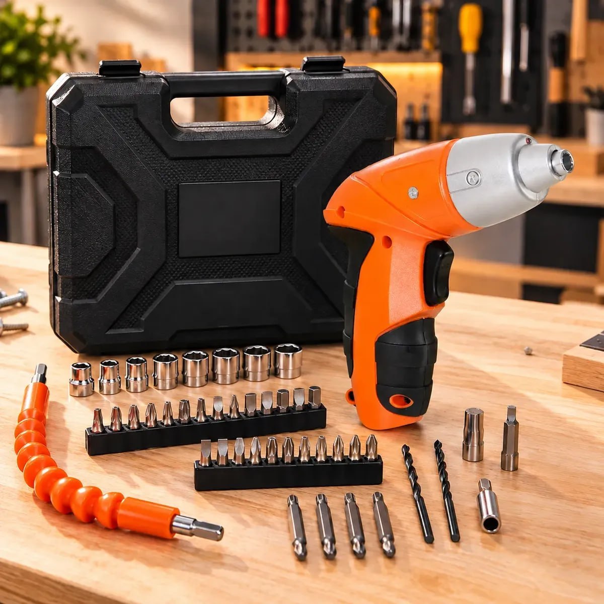 🧰 Parafusadeira Sem Fio 4,8v Kit 45 Peças Knakasaki