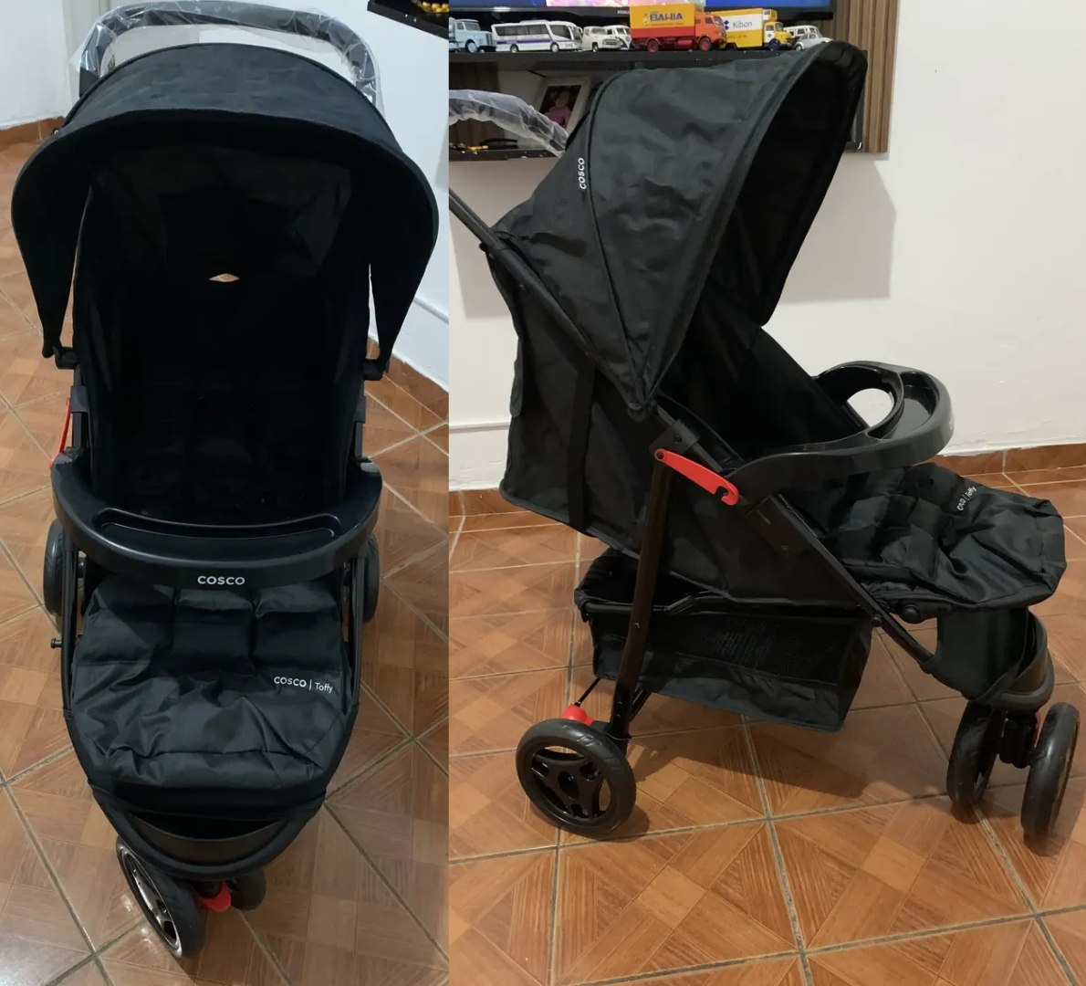 👶 Carrinho de Bebê Cosco Kids Toffy Preto Absoluto
