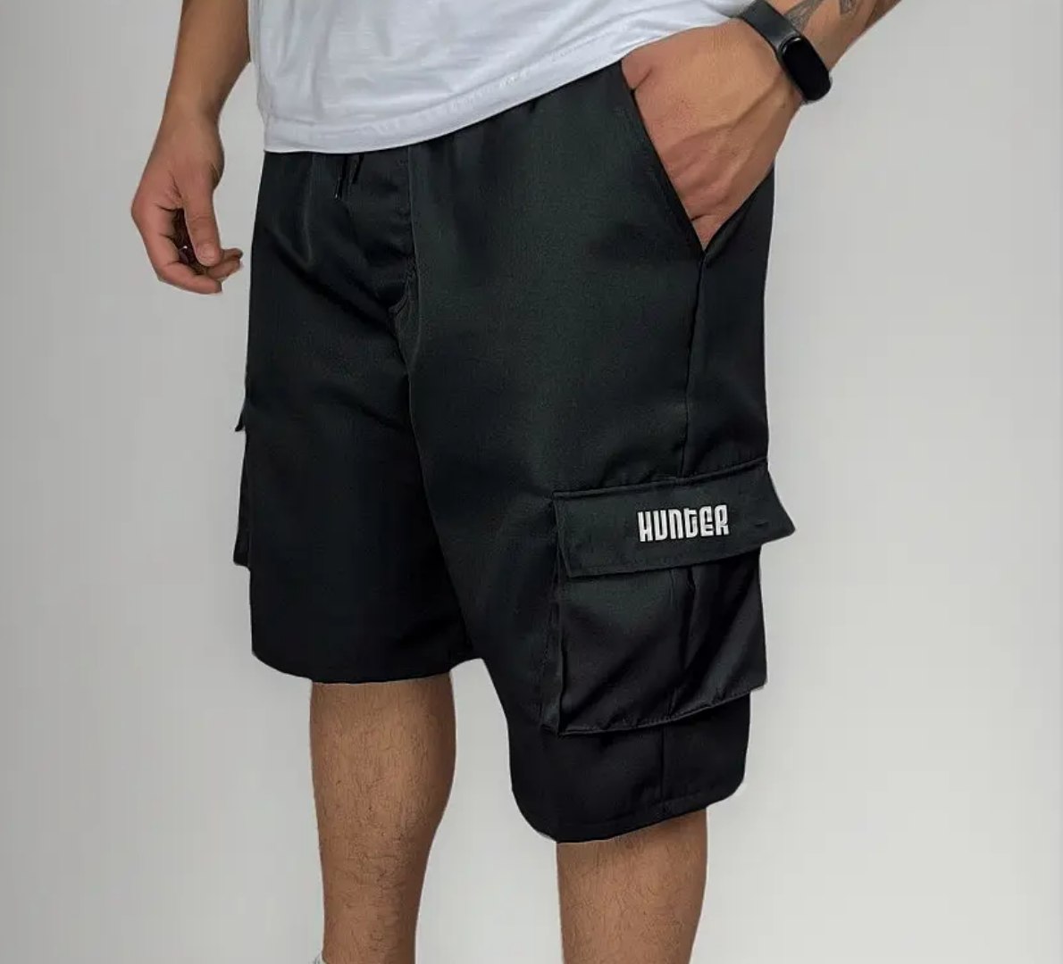 🩳 Bermudas Cargo Corta Vento Masculina com 5 Bolsos