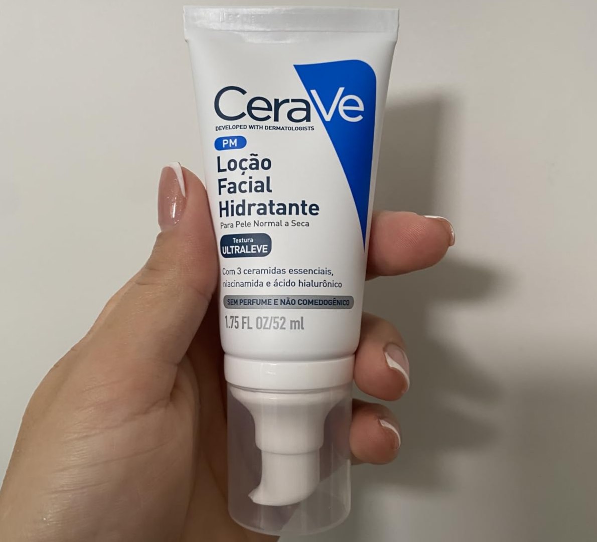 ✅ Loção Facial Hidratante CeraVe PM Ceramidas Peles Normais a Secas 52ml