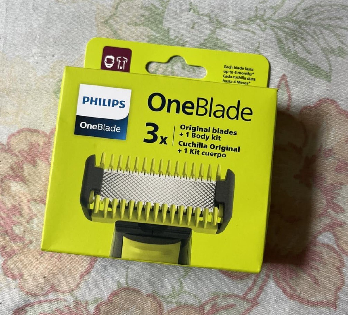 🪒 Lâminas de Reposição Originais Philips OneBlade - 3 unidades