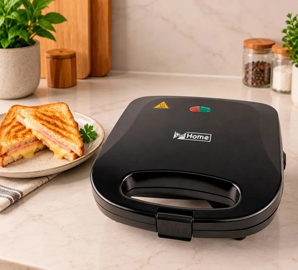 🍞 Sanduicheira Grill Antiaderente 750W - Seven Home