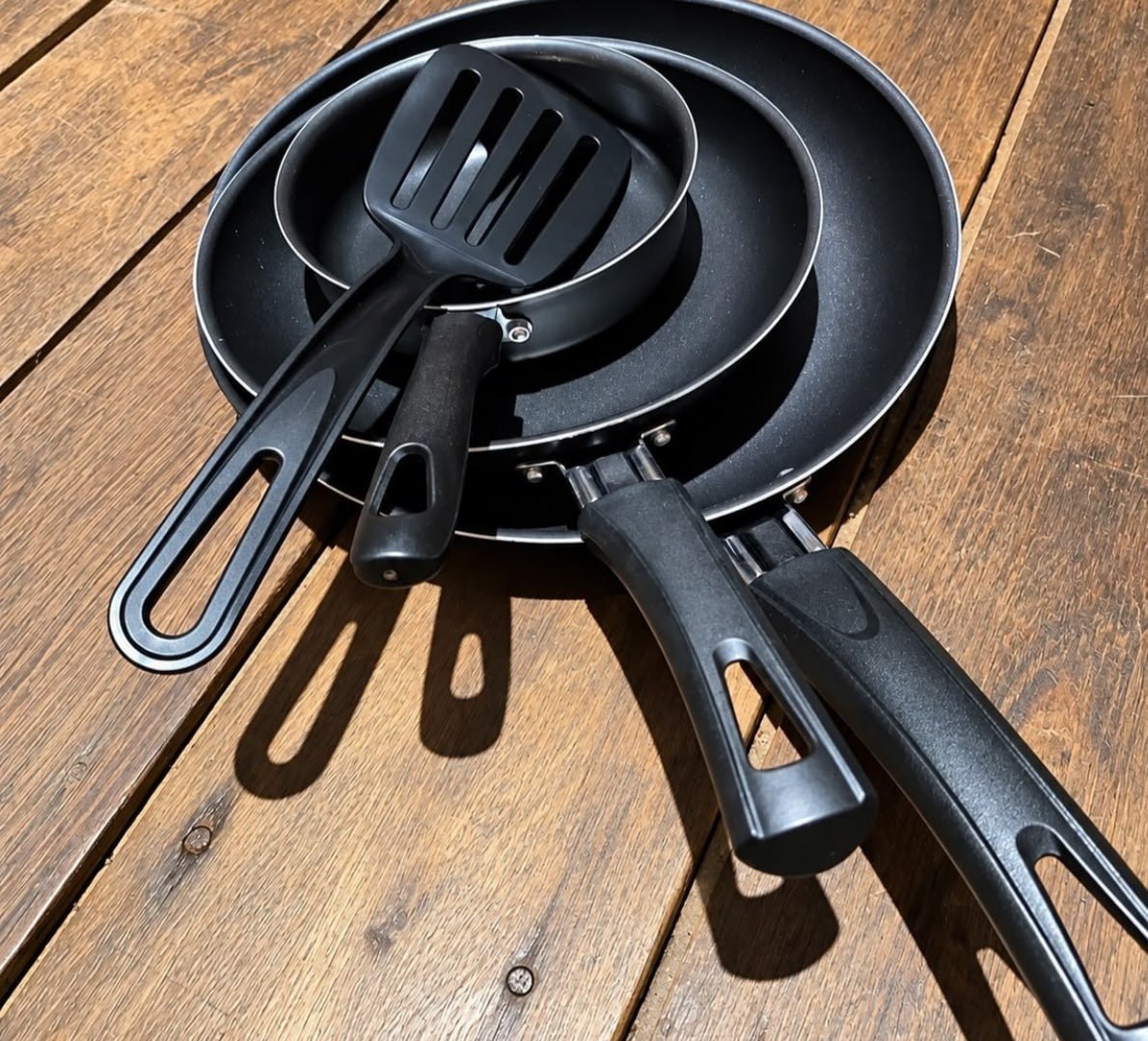 🍳 Conjunto De Frigideira 3 Pçs Antiaderente Techflon