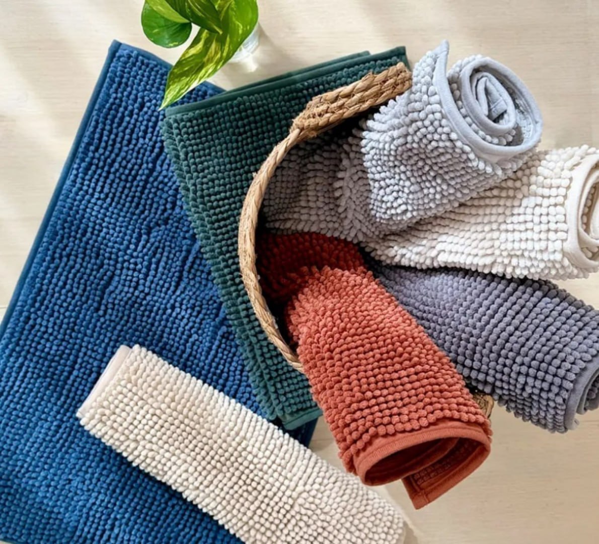 ✅ Kit 3 Tapetes de Banheiro Antiderrepante (várias cores)
