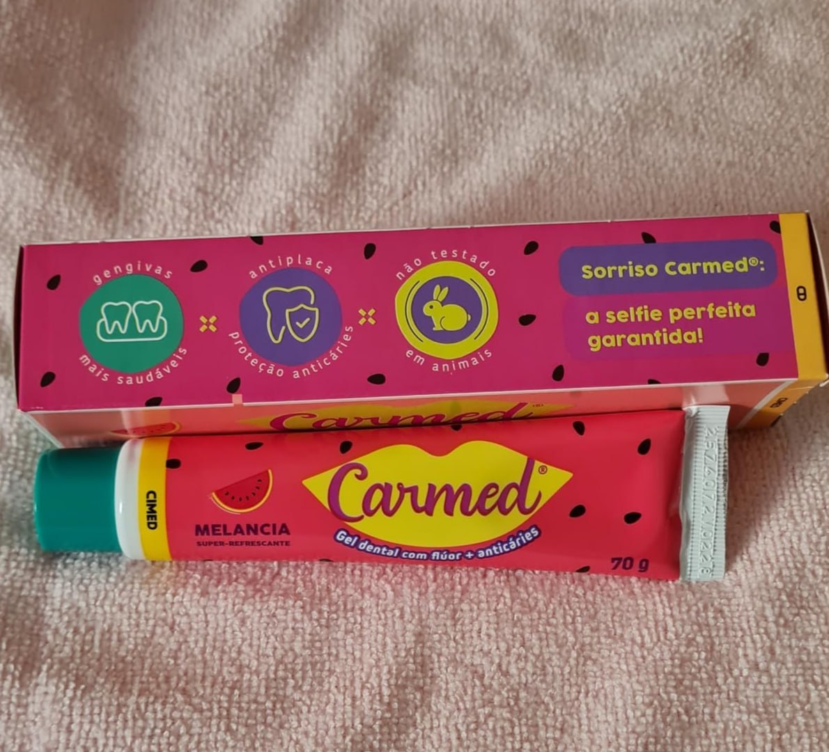 🦷 Carmed Gel Dental com Flúor Sabor Melancia 70g