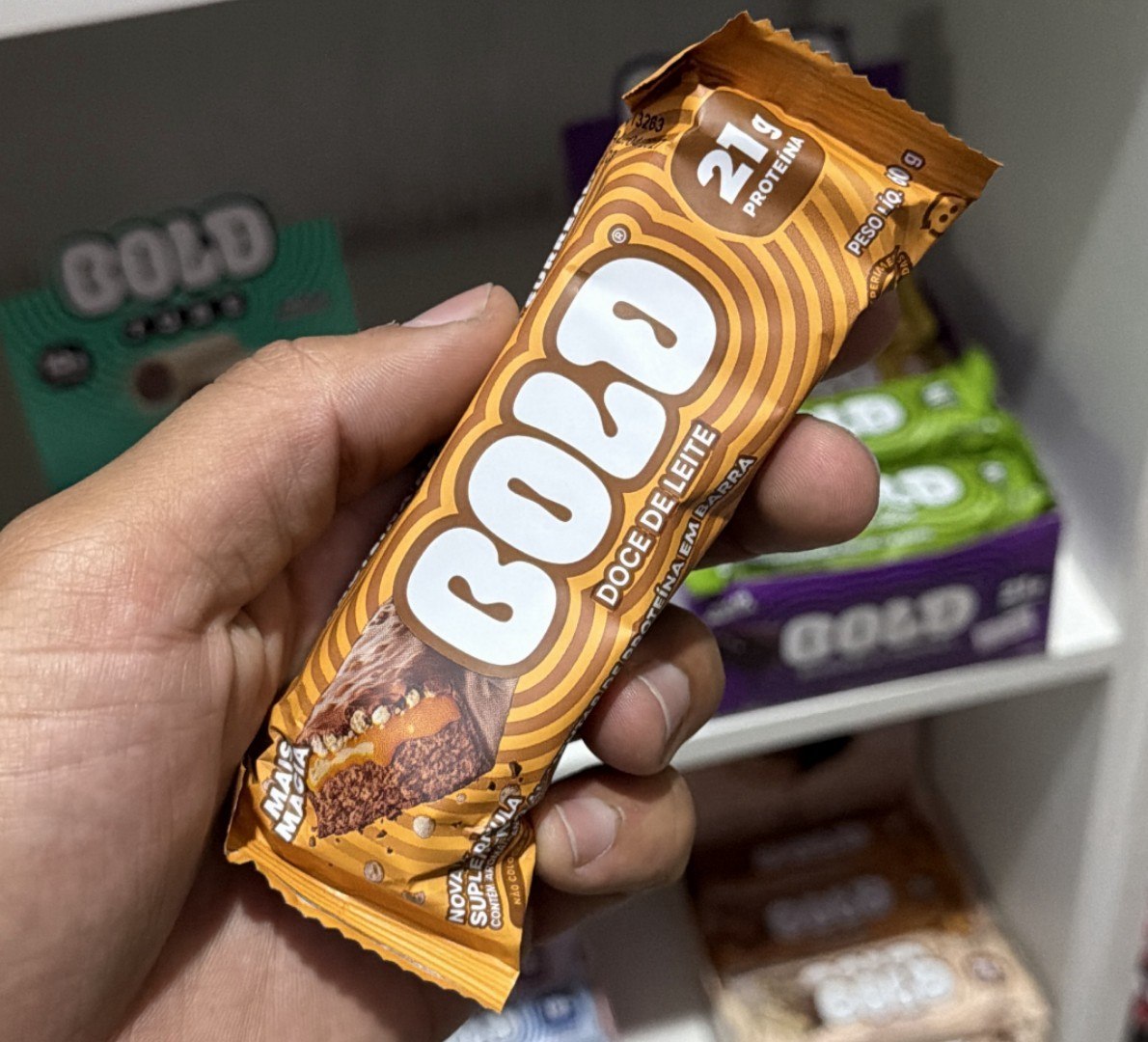 ✅ Barra de Proteína BOLD Doce de Leite 14g - 4 Unidades