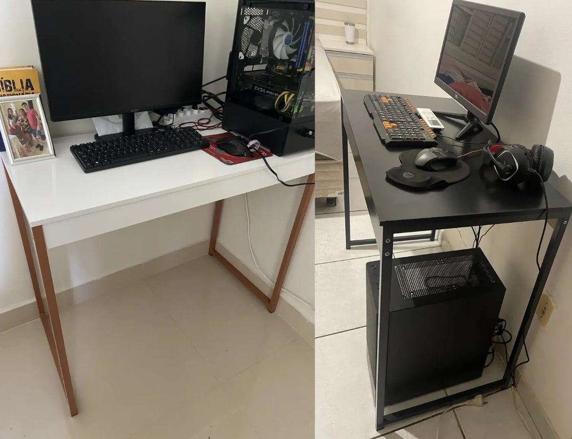 ✅ Mesa Para Computador Escrivaninha 90x45cm (2 Cores)