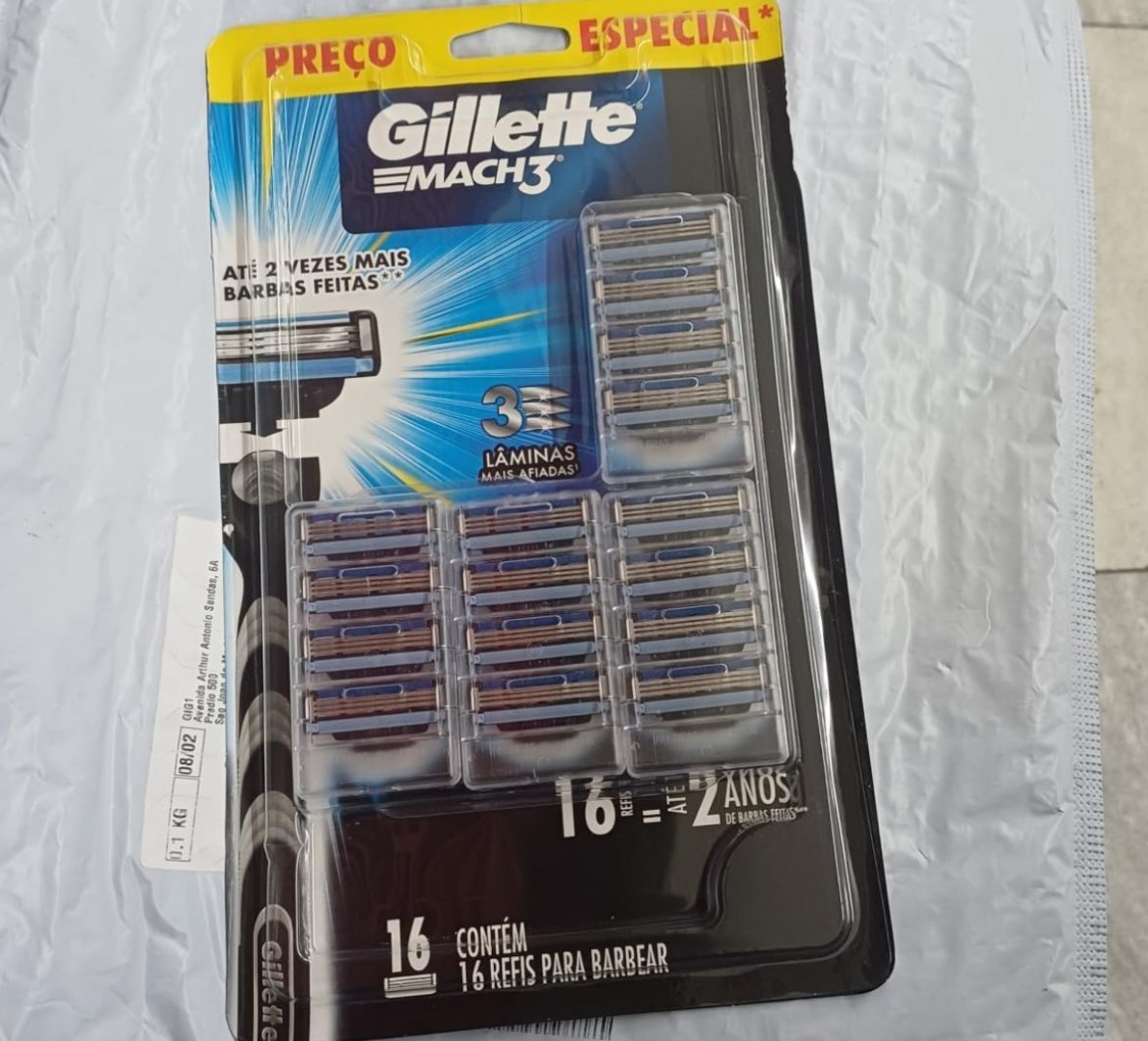 🪒 Gillette Mach3 - Refil Para Barbear 16 Unidades