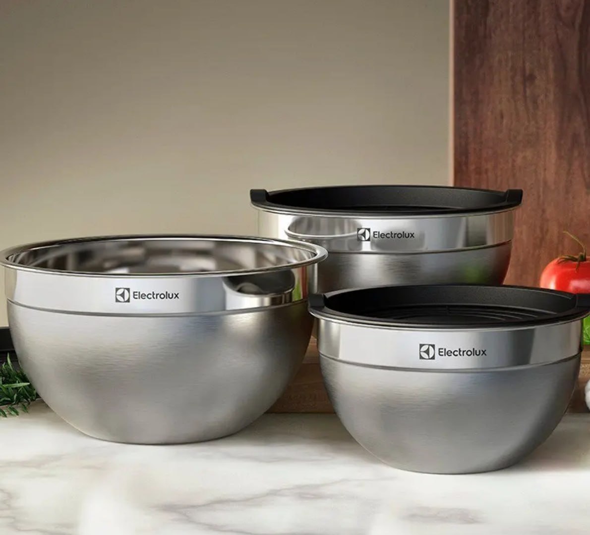 ✅ Conjunto de Bowls e Medidores de Inox 3 Peças Electrolux