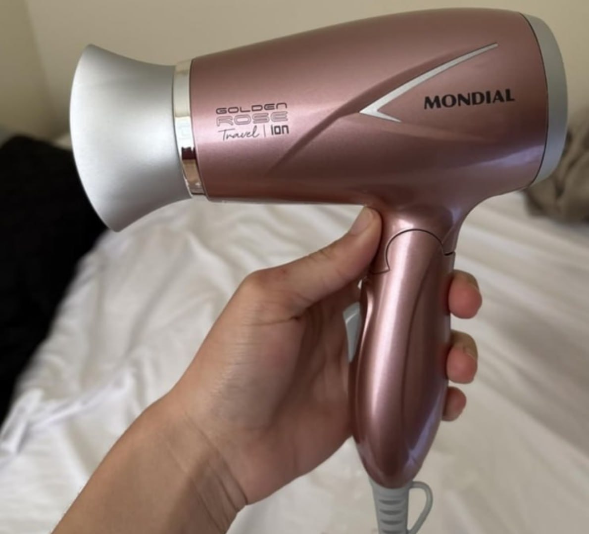 ✅ MONDIAL Secador de Cabelos Travel, Golden Rose, 1200W, Bivolt