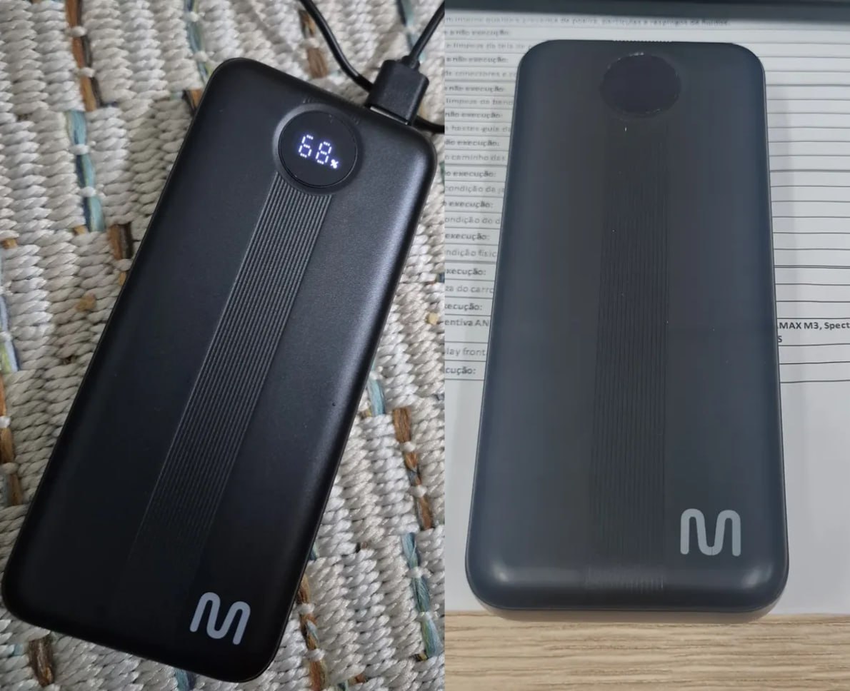 🔋 Carregador Portátil Powerbank Display 20000mah Multi