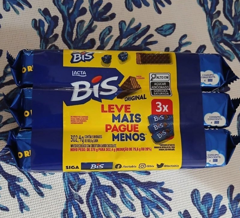 🍫 Bis Original Ao Leite - Kit com 3 unidades de 100,8g