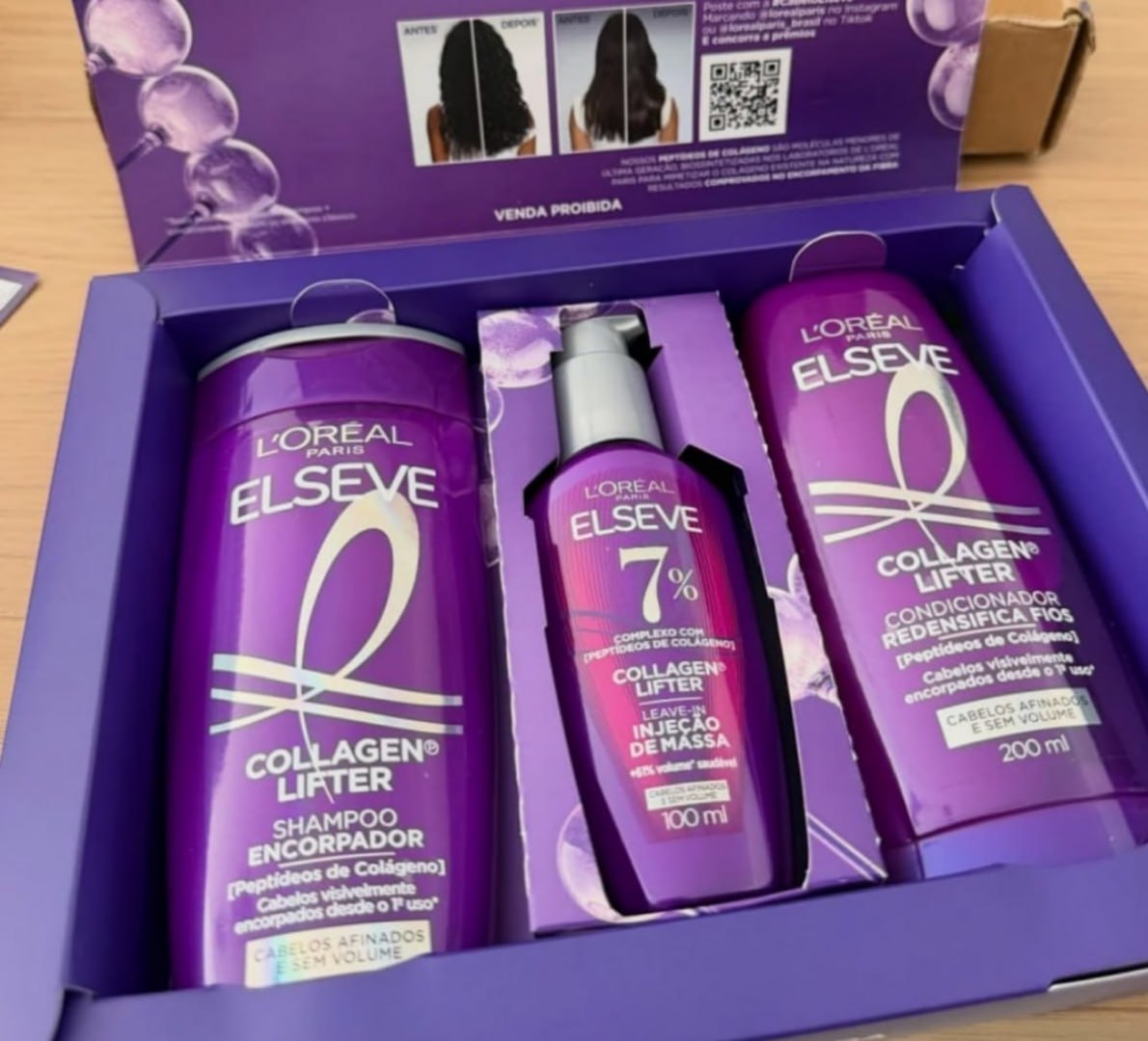 🧴 Kit Completo Elseve Collagen Lifter 5 Produtos L`oréal Paris 200ml