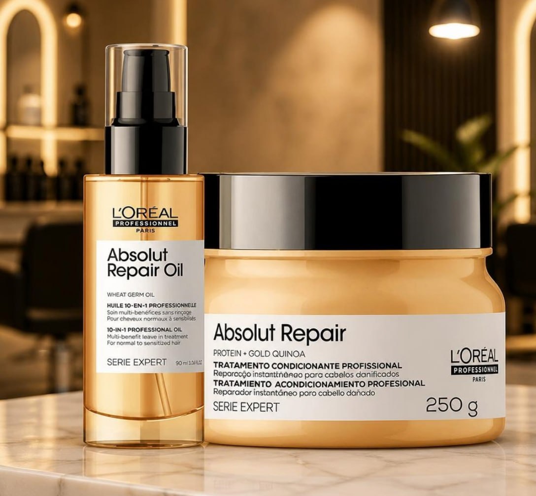 🧴 Kit L'Oréal Expert Absolut Repair Gold Quinoa Protein 250ml e Óleo 90ml
