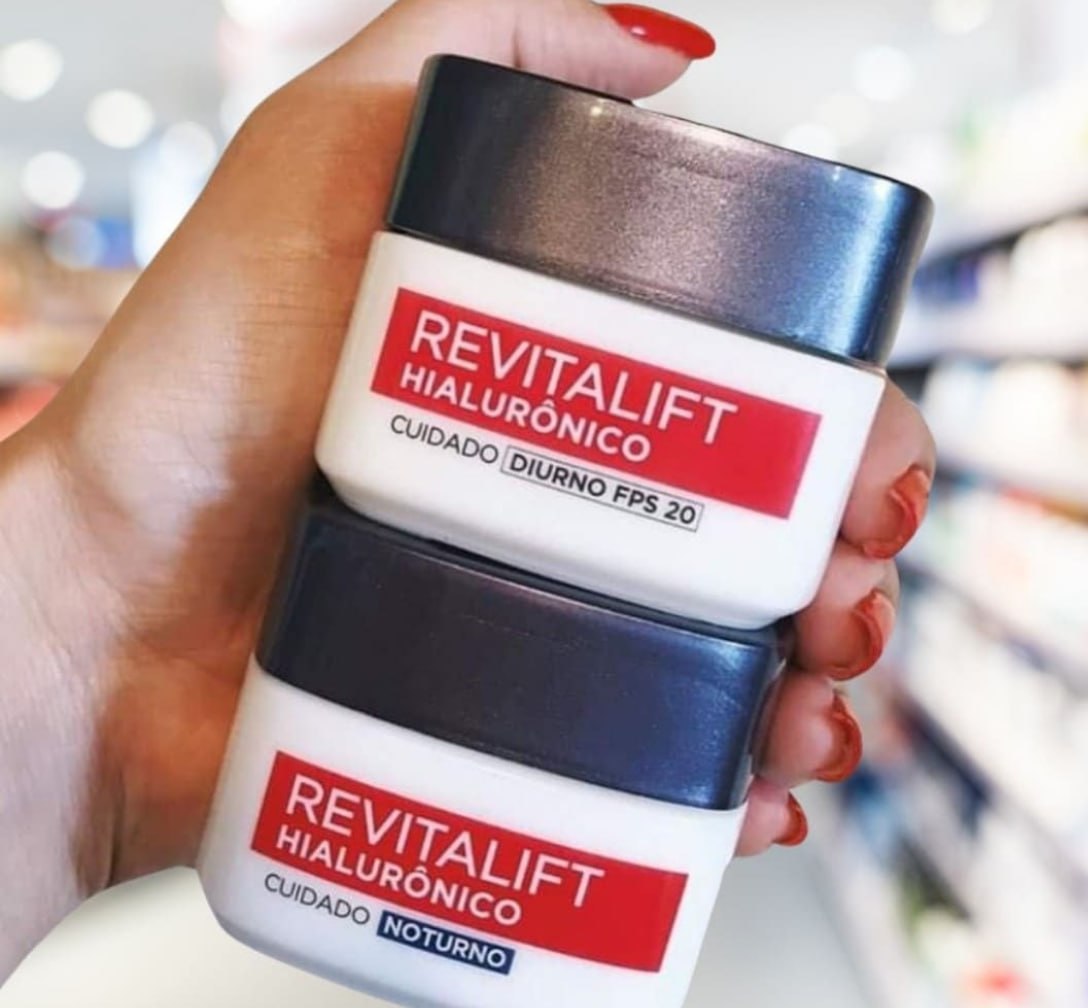 🧴 Kit Hidratante Facial L'Oréal Paris Revitalift Hialurônico Diurno FPS 20 + Noturno 49g