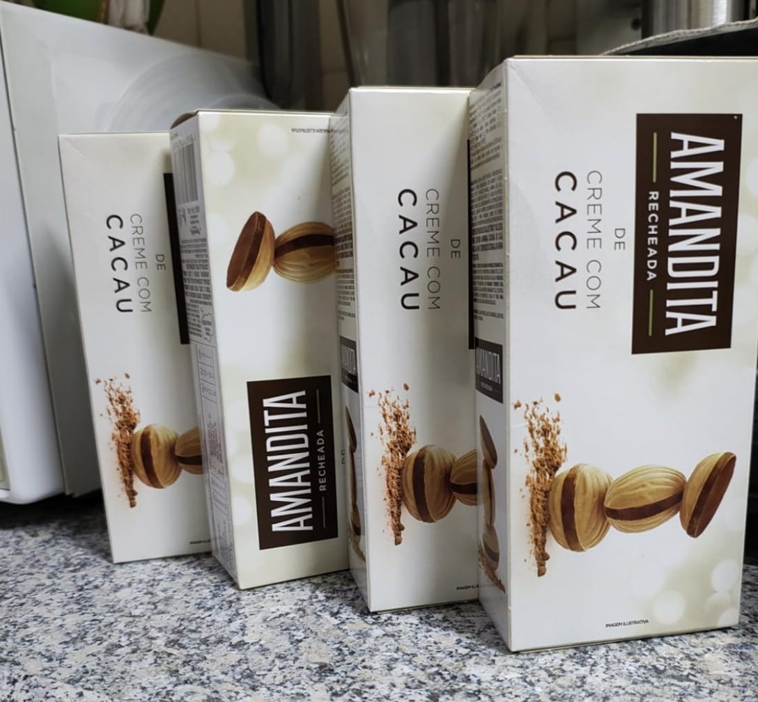 🍫 Lacta Amandita - Wafer Recheado Sabor Chocolate 200g