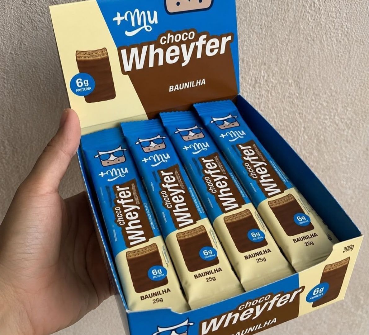 💪 +Mu Chocowheyfer Proteico Baunilha - 12 unidades, 6g de proteína