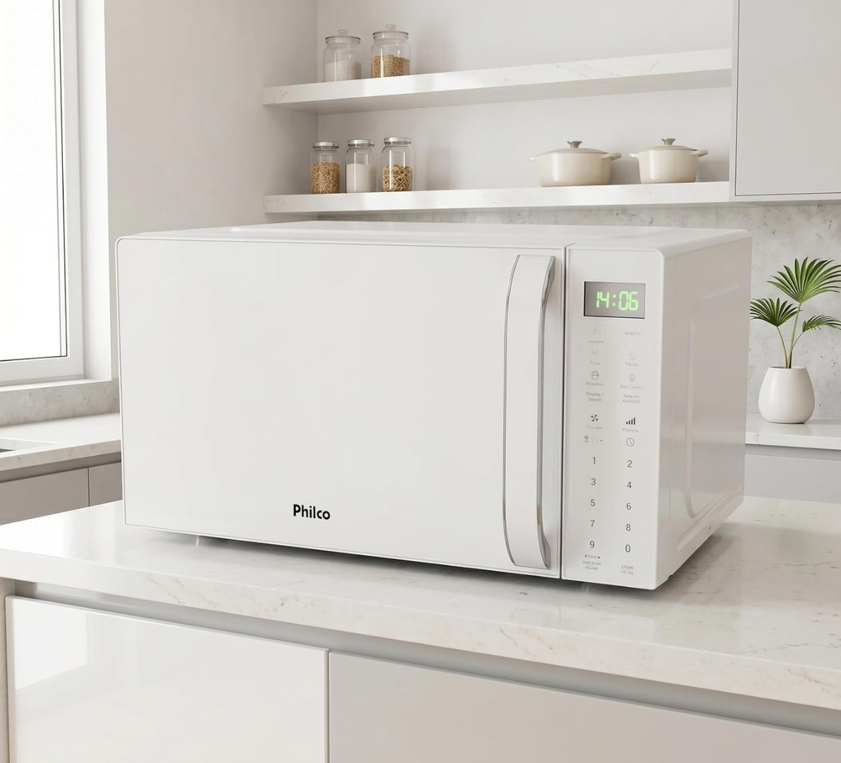 ♨️ Micro-ondas Philco 20L Branco Limpa Fácil