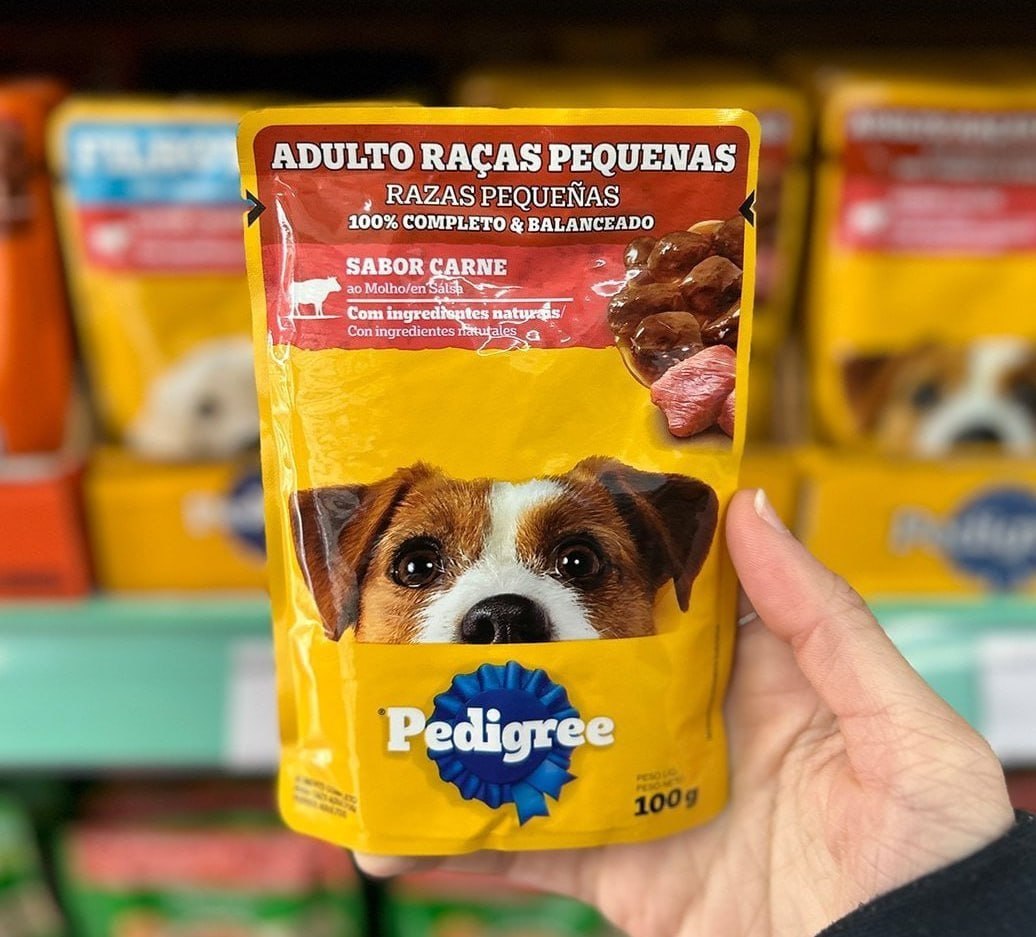 🐶 Pack Ração Úmida Pedigree Sachê Carne ao Molho - 18 uni.